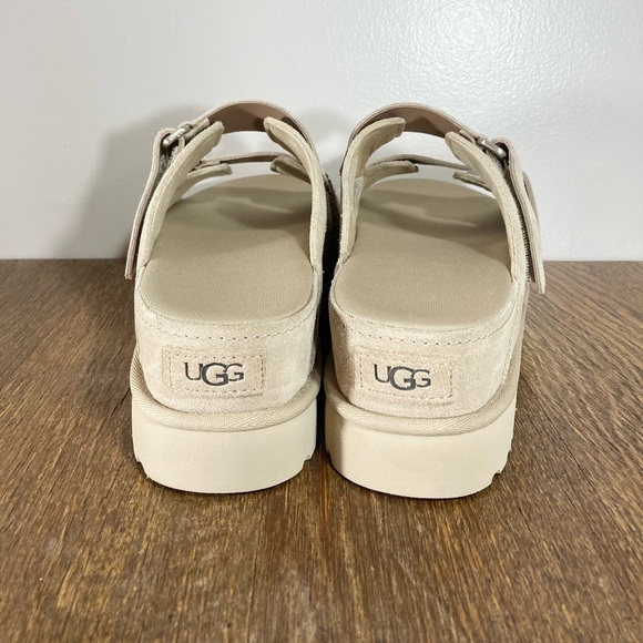 New Ugg Goldenstar Hi Slide Platform 
Sandal Women’s Various Sizes Sand - Picture 4 of 8